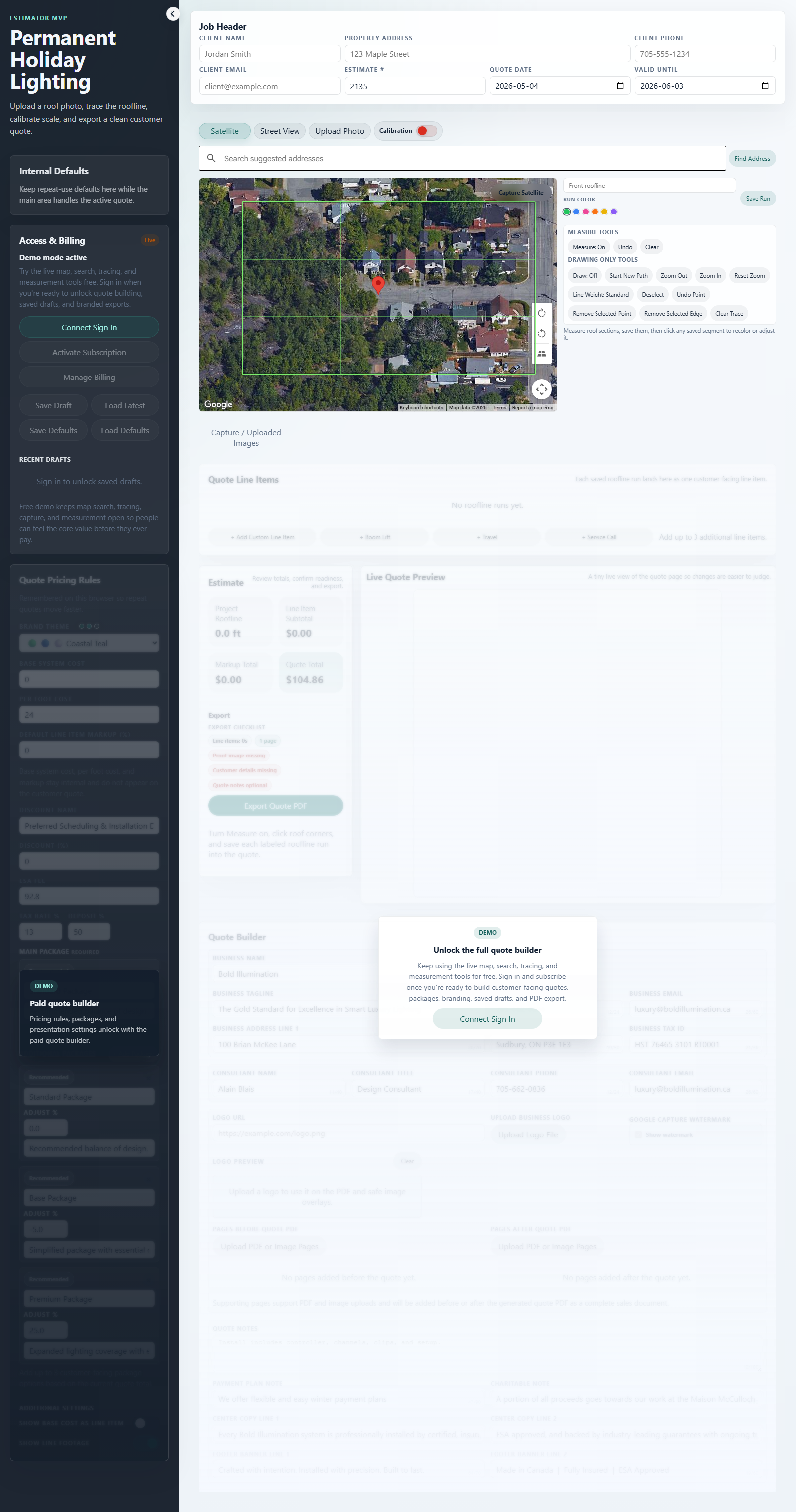 MasterQuoter estimator workstation preview